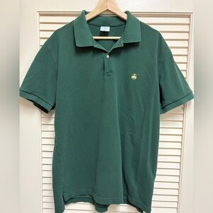 Brooks Brothers 346 Polo Shirt XL Slim Fit Green Performance Cotton Preppy Golf